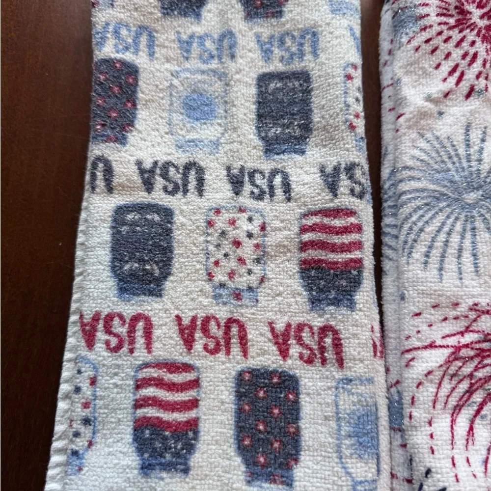 Patriotic Fireworks Kitchen Towels - Picture 2 of 4